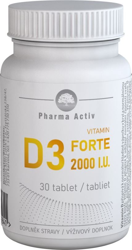 Vitamín D Vitamin D3 FORTE 2000 I.U. 30 tablet