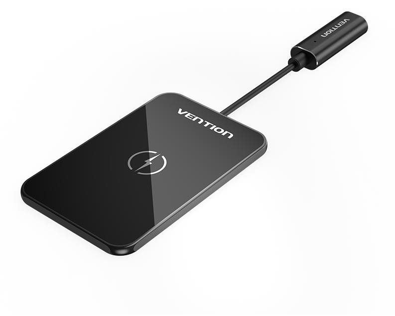 Bezdrátová nabíječka Vention Wireless Charger 15W Ultra-thin Mirrored Surface Type 0.05M Black