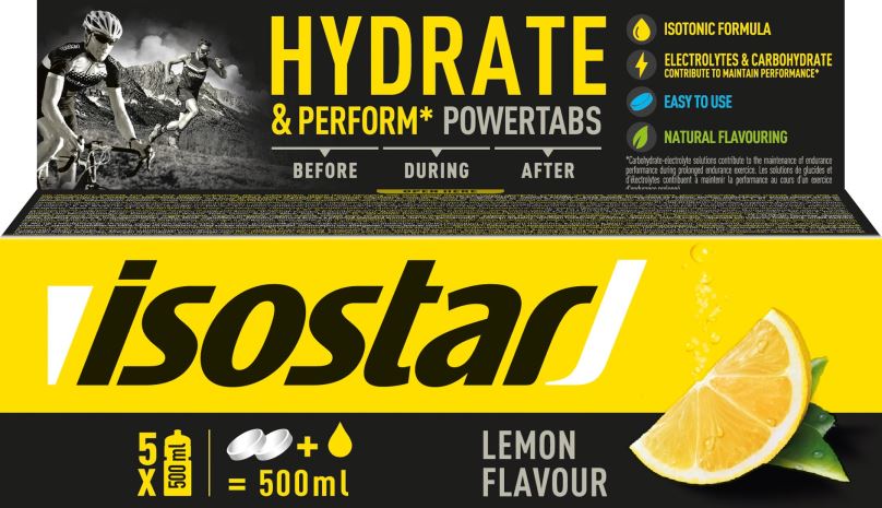 Iontový nápoj Isostar 120g fast hydratation tablety box, citron