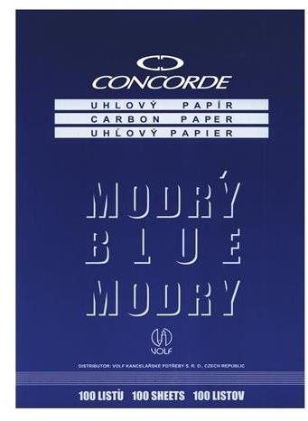 Kopírovací papír CONCORDE uhlový, A4, 25 listů, modrý