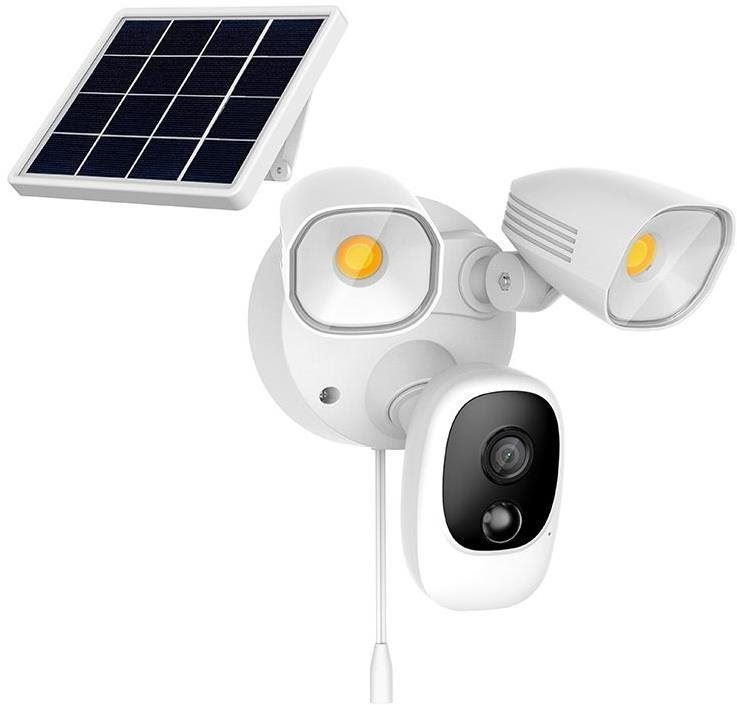 IP kamera Secutek Bezdrátová bezpečnostní WiFi kamera s LED reflektory a solárním panelem SRT-FC1T