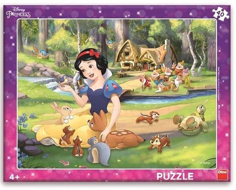 Puzzle Dino Sněhurka a zvířátka 40 deskové puzzle