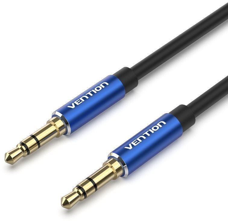 Audio kabel Vention 3.5mm Male to Male Audio Cable 0.5m Blue Aluminum Alloy Type