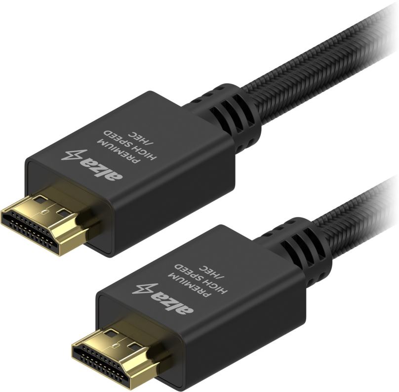 Video kabel AlzaPower AluCore Premium HDMI 2.0 High Speed 4K 5m černý