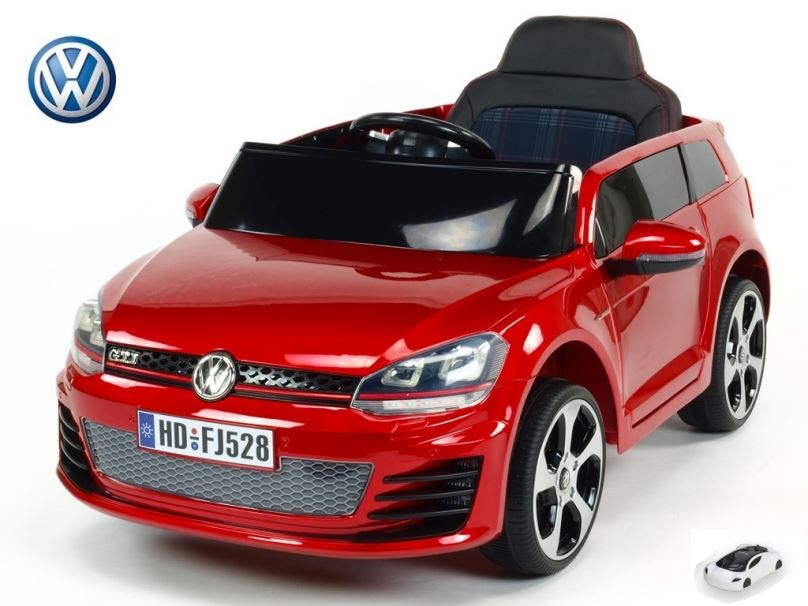 Elektrické auto pro děti Volkswagen Golf GTI NEW, červený lakovaný
