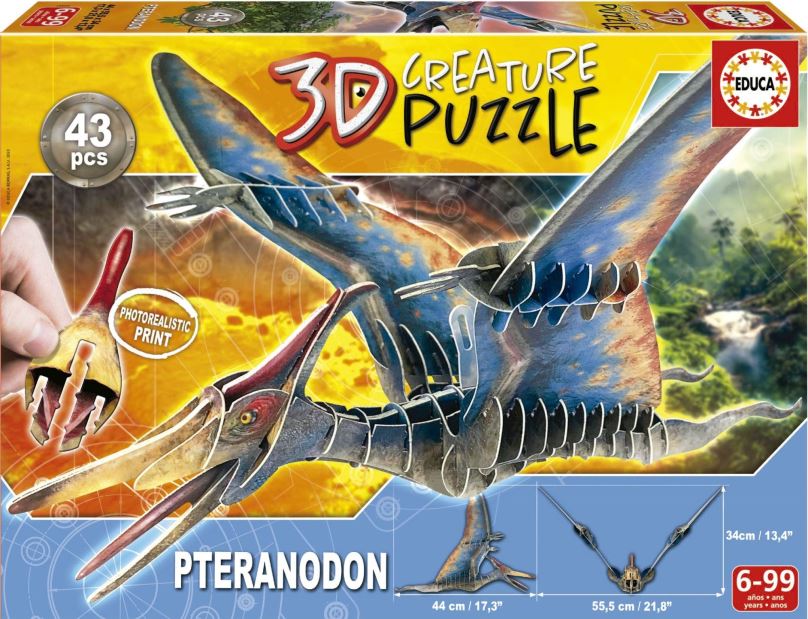 3D puzzle EDUCA 3D puzzle Pteranodon 43 dílků
