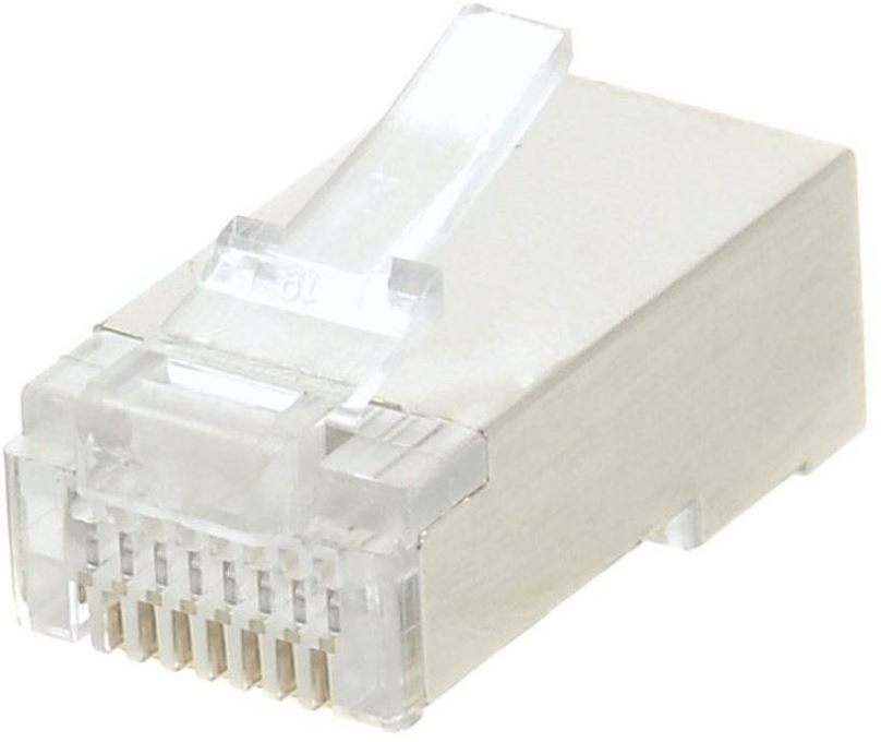 Konektor Datacom 10-pack, RJ45, CAT5E, STP, 8p8c, stíněný, neskládaný, na licnu (lanko)
