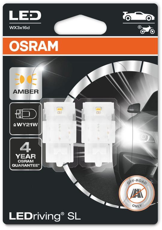 LED autožárovka OSRAM LEDriving SL WY21W Žlutá 12V dva kusy v balení