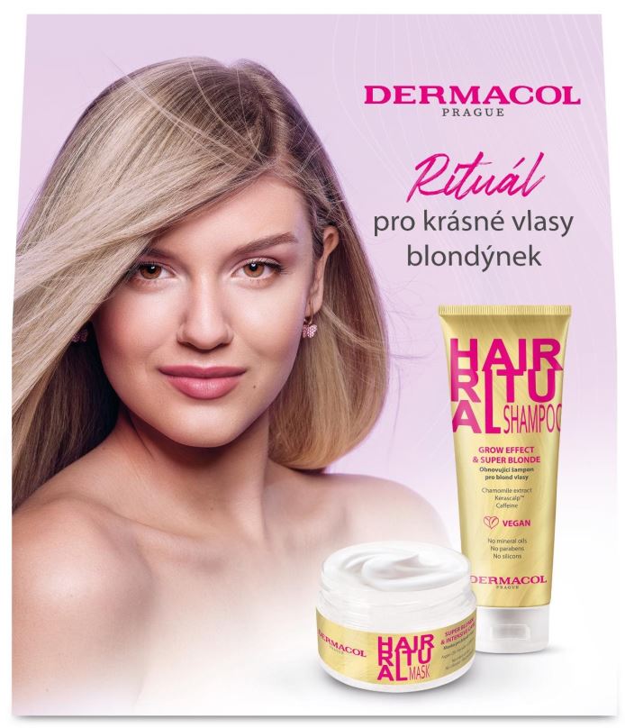 Dárková kosmetická sada DERMACOL Hair Ritual Blonde Set 450 ml