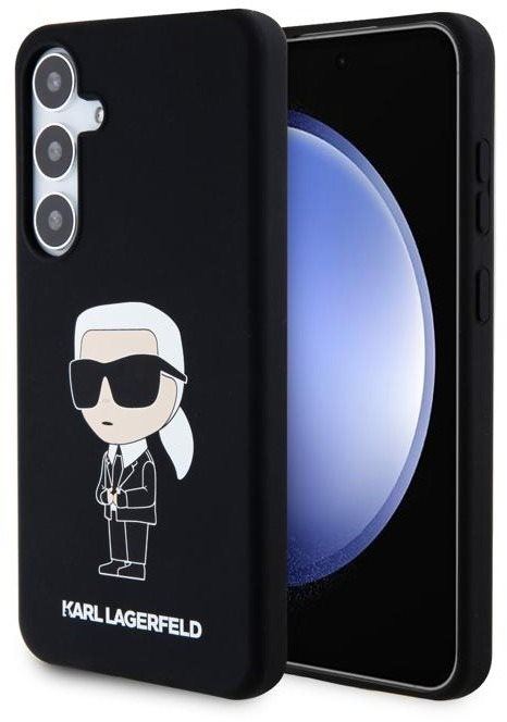 Kryt na mobil Karl Lagerfeld Liquid Silicone Ikonik NFT Zadní Kryt pro Samsung Galaxy S24+ Black