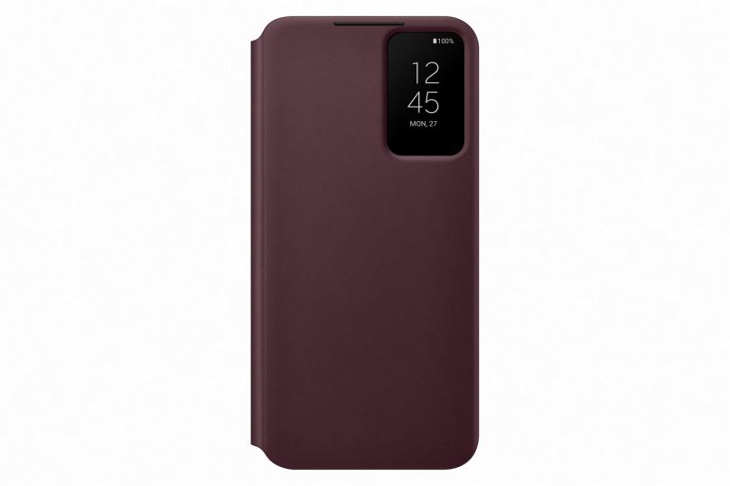 Pouzdro na mobil Samsung Galaxy S22+ 5G Flipové pouzdro Clear View vínové