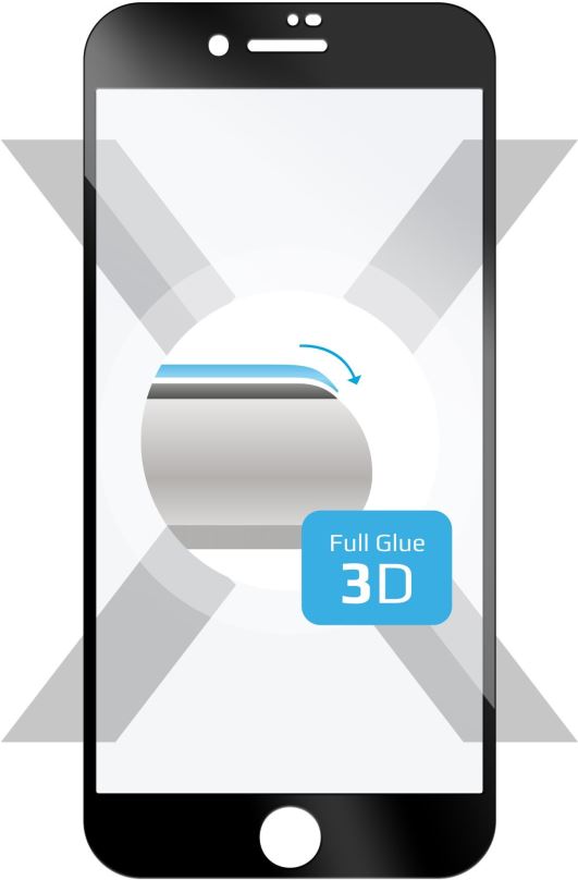 Ochranné sklo FIXED 3D Full-Cover pro Apple iPhone 6/6S/7/8/SE (2020/2022) černé