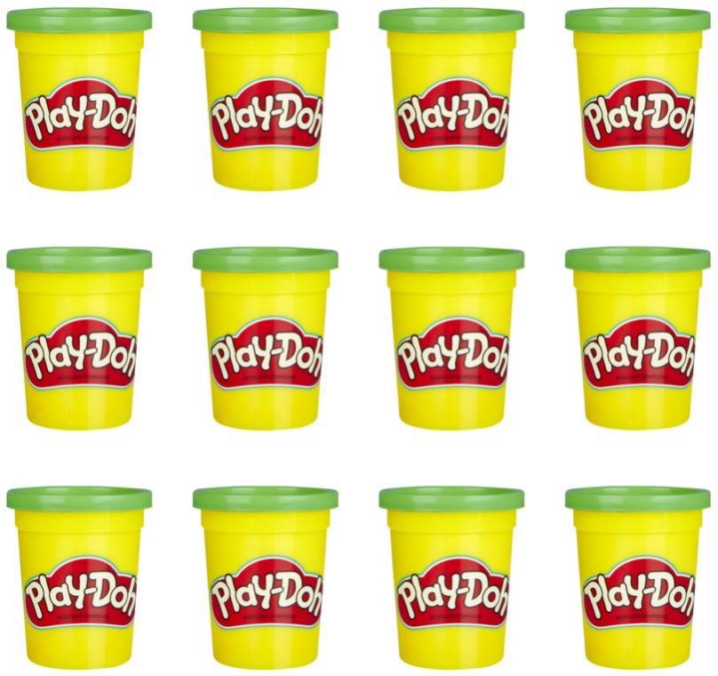 Modelovací hmota Play-Doh balení 12 ks kelímků zelená