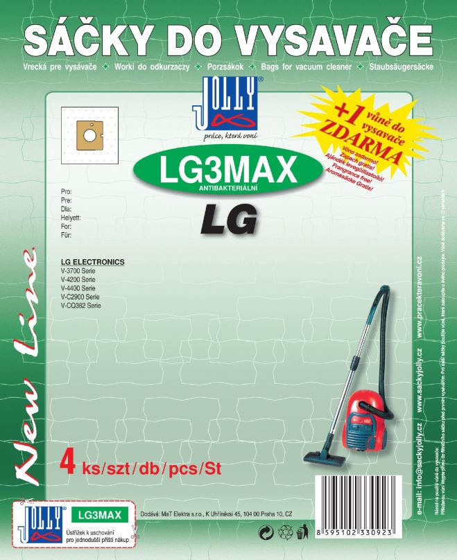 Sáčky do vysavače Sáčky do vysavače LG3 MAX - textilní
