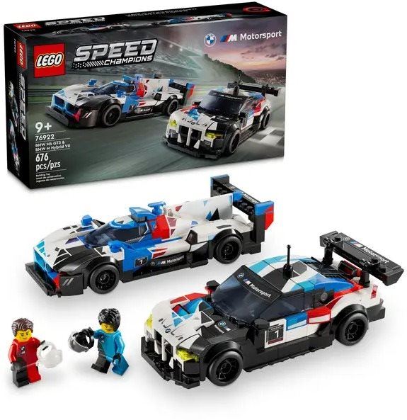 LEGO stavebnice LEGO® Speed Champions 76922 Závodní auta BMW M4 GT3 a BMW M Hybrid V8