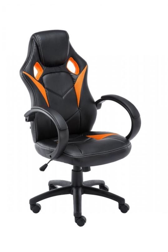 Kancelářská židle BHM GERMANY Magnus, černá / oranžová
