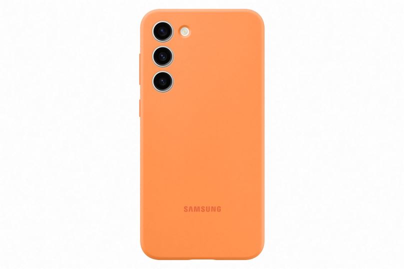 Kryt na mobil Samsung Galaxy S23+ Silikonový zadní kryt oranžový