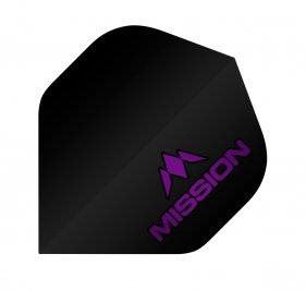 Letky na šipky Mission Letky Logo - Black/Purple F2507