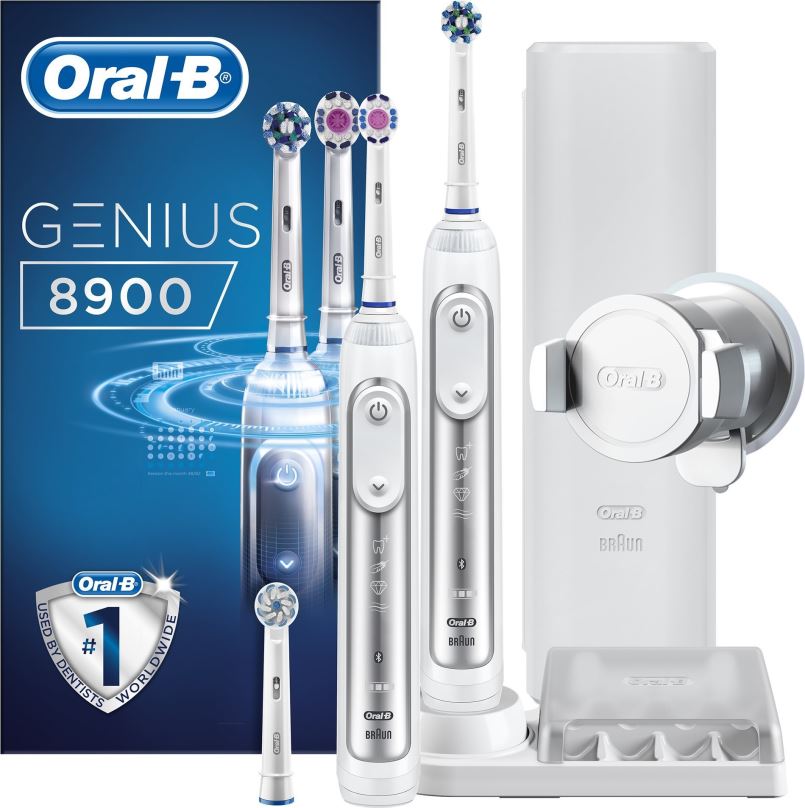 Elektrický zubní kartáček Oral-B Genius 8900 Cross Action + bonus rukojeť