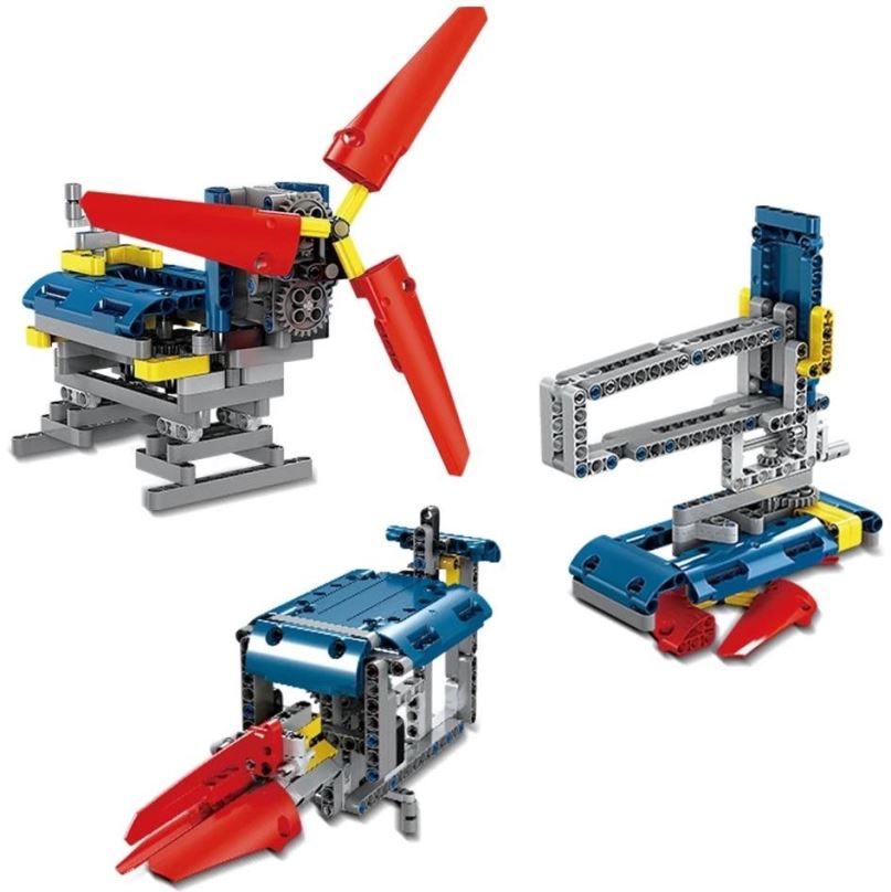 Stavebnice Keyestudio Arduino LEGO díly: ruční vrtačka + oscilační ventilátor + řezačka