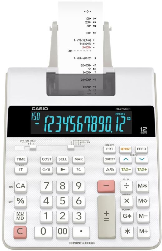 Kalkulačka CASIO FR 2650 RC bílá