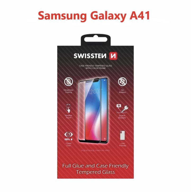 Ochranné sklo Swissten Case Friendly pro Samsung Galaxy A41 černé