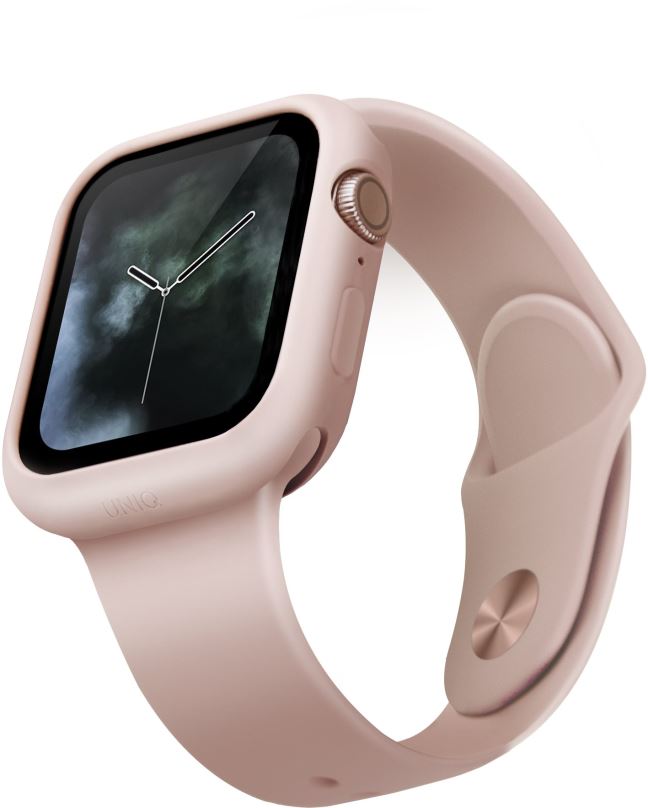 Ochranný kryt na hodinky Uniq Lino pro Apple Watch 44mm Blush růžový