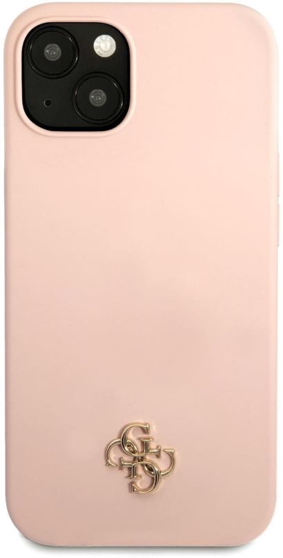 Kryt na mobil Guess 4G Silicone Metal Logo kryt pro Apple iPhone 13 mini Pink