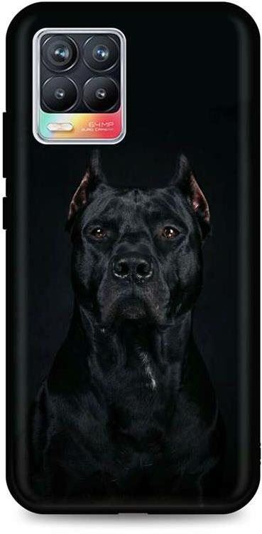Kryt na mobil TopQ Realme 8 silikon Dark Pitbull 61382