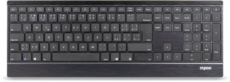 Klávesnice Rapoo E9500M multimode klávesnice, černá - CZ/SK