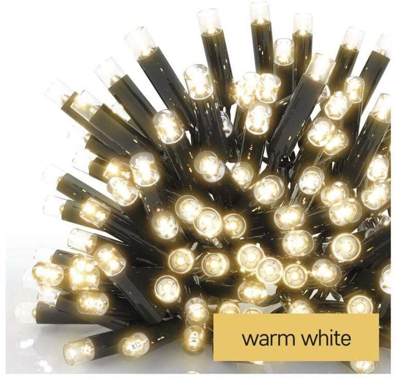Světelný řetěz EMOS Profi LED spojovací řetěz černý – rampouchy, 3 m, venkovní, teplá bílá