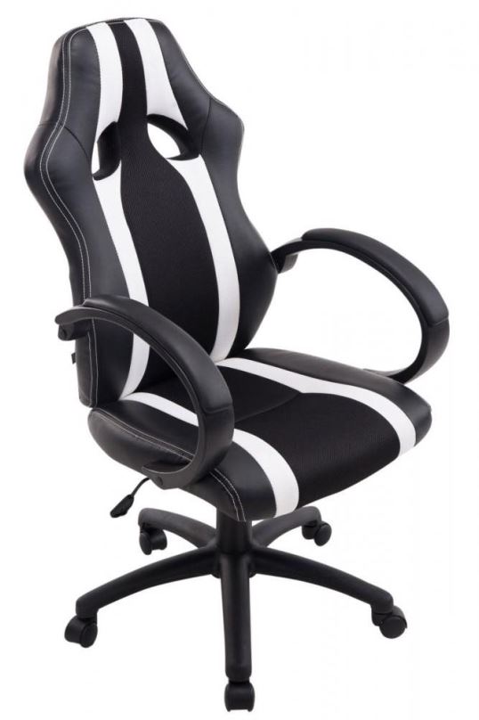 Herní židle BHM GERMANY Velvet, černá / bílá