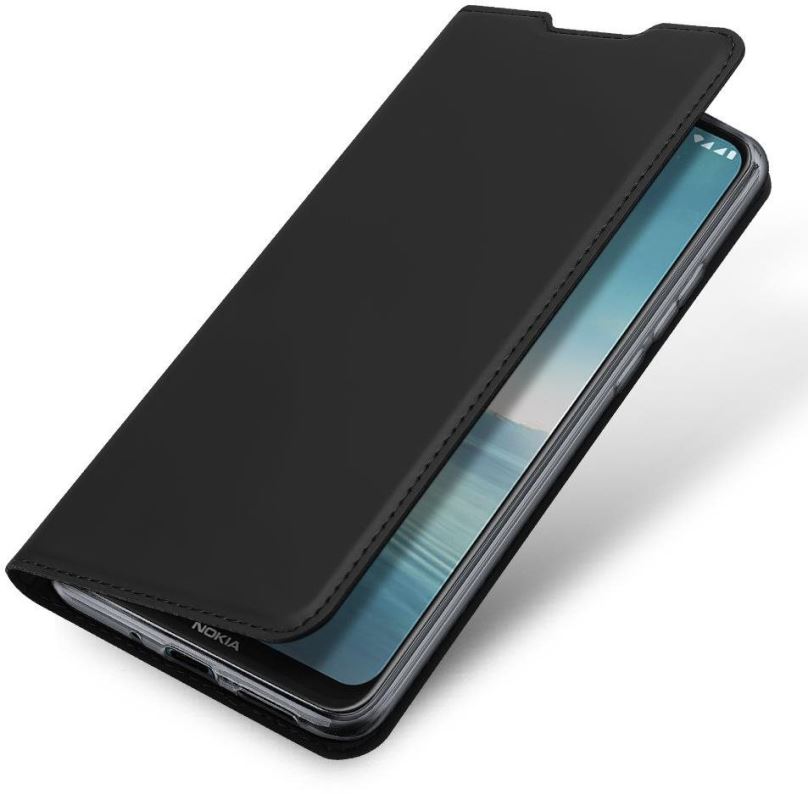 Pouzdro na mobil DUX DUCIS Skin Pro knížkové kožené pouzdro na Nokia 3.4, černé