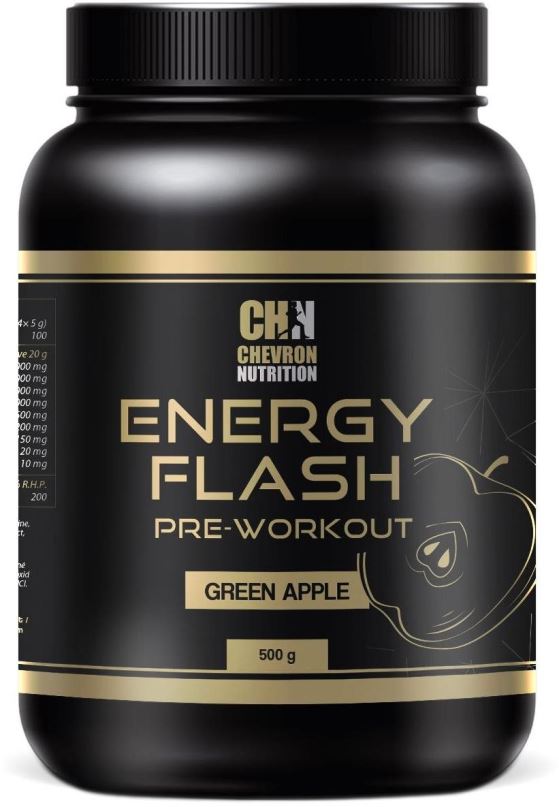 Anabolizér Chevron Nutrition Energy Flash pre-workout 500 g jablko