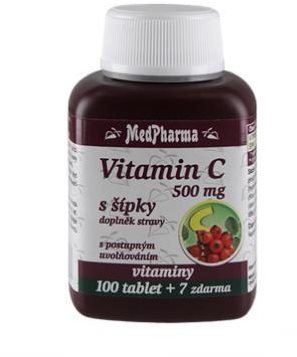 Vitamín C MedPharma Vitamin C 500 mg s šípky, prodl. účinek - 107 tbl.