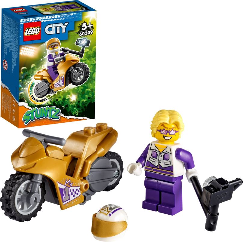 LEGO stavebnice LEGO® City 60309  Kaskadérská motorka se selfie tyčí