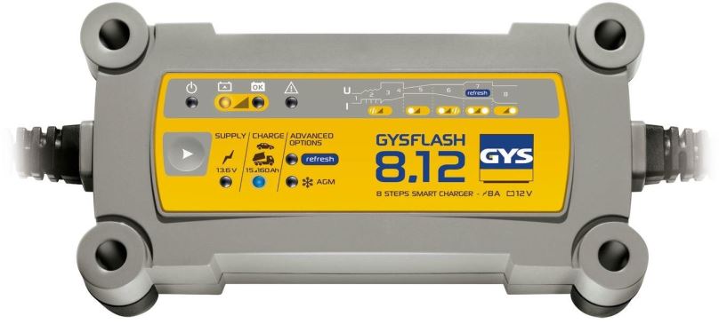 Nabíječka autobaterií GYS Gysflash 8.12, 12 V 15-160 Ah, 4 A