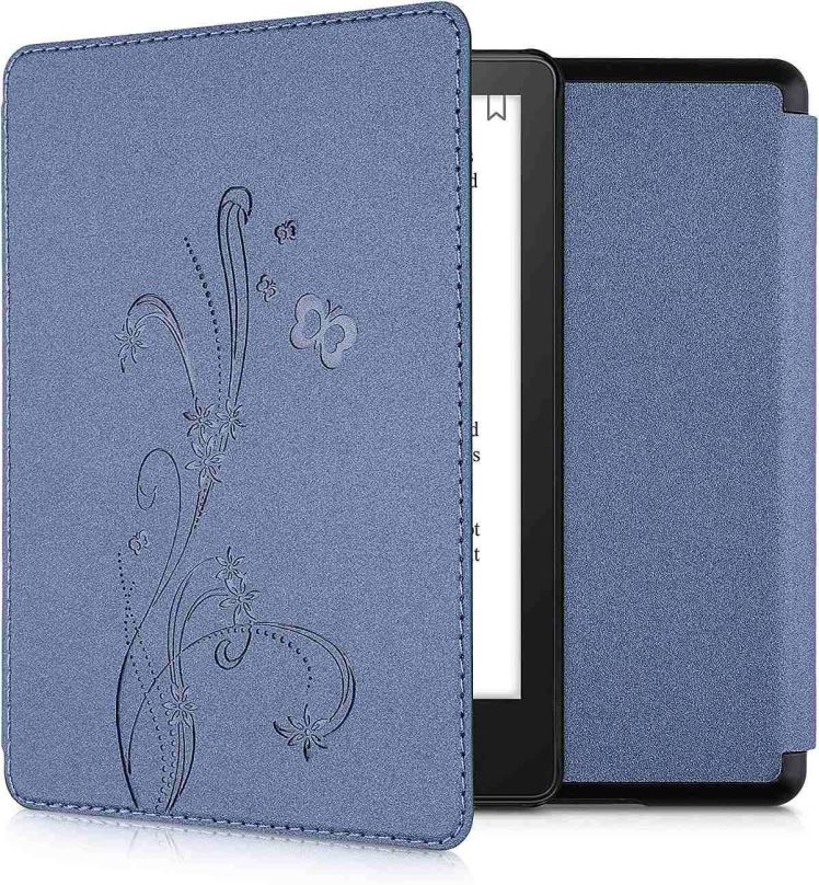 Pouzdro na čtečku knih KW Mobile - Butterfly Tendril - KW5625603 - Pouzdro pro Amazon Kindle Paperwhite 5 (2021) - modré