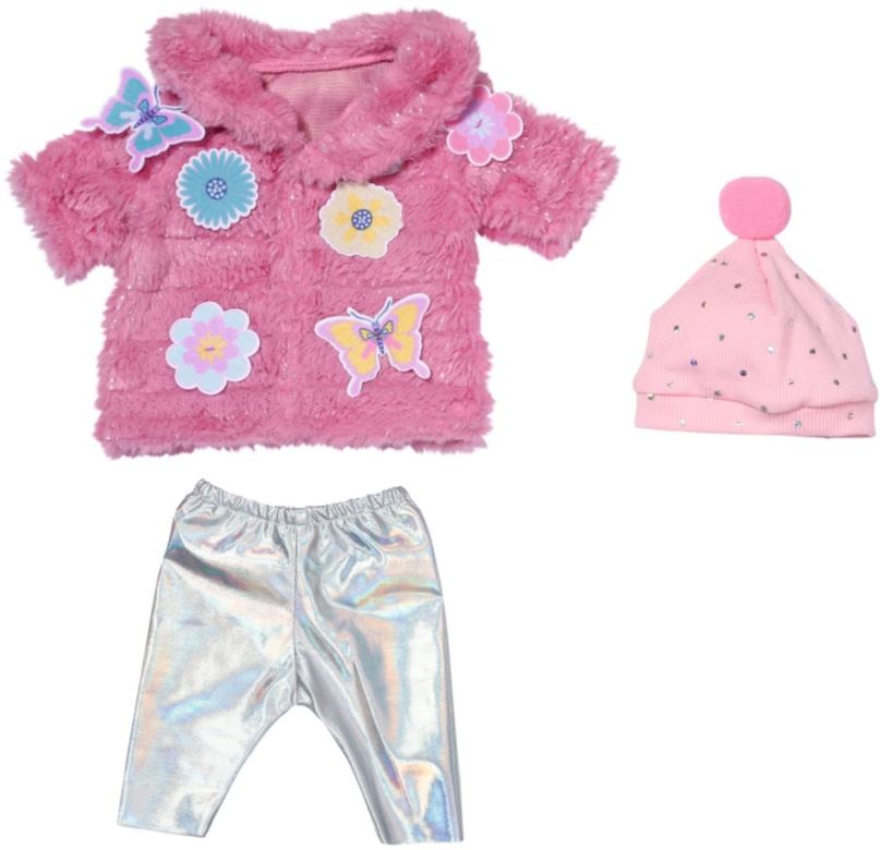 Oblečení pro panenky BABY born Souprava s růžovým kožíškem, 43 cm