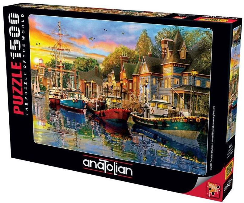 Puzzle Anatolian Puzzle Světla v přístavu 1500 dílků