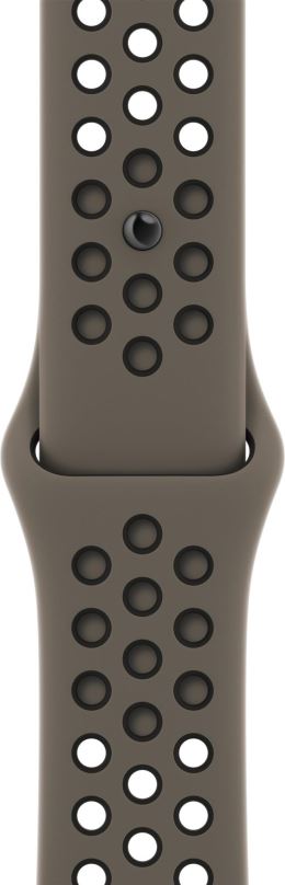 Řemínek Apple Watch 45mm olivovošedo-černý sportovní řemínek Nike