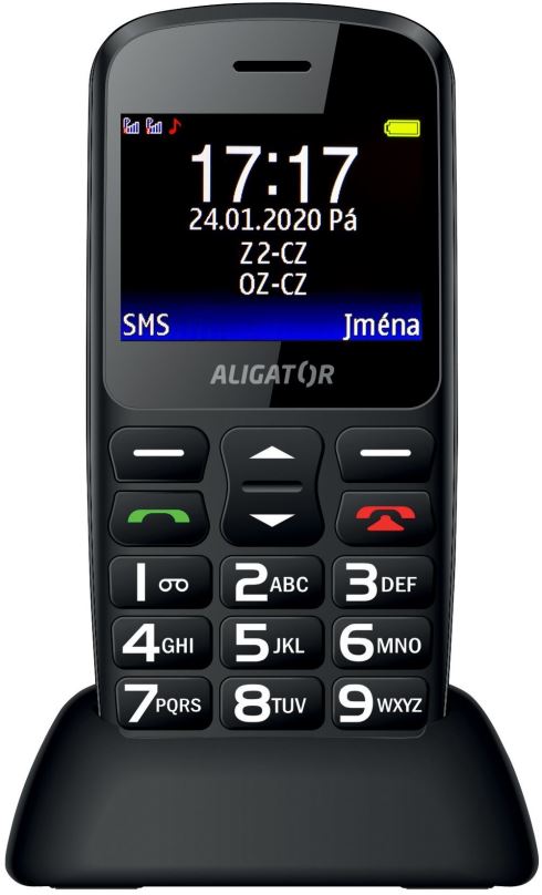 Mobilní telefon Aligator A690 Senior černý