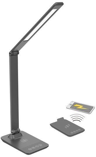 Stolní lampa Solight stolní lampička s bezdrátovou nabíječkou WO55-G