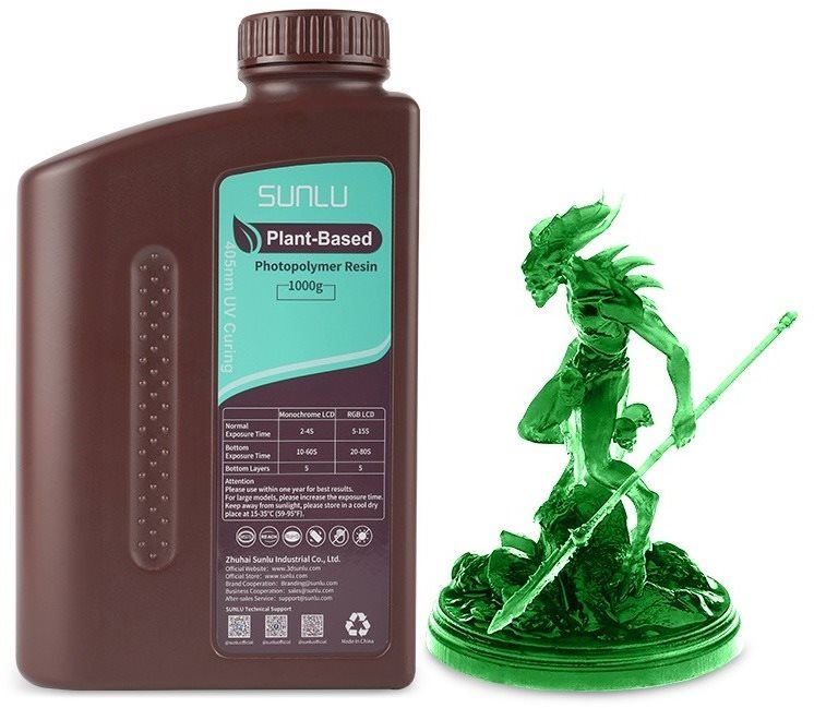 UV resin Sunlu Plant based Resin 
Clear Green