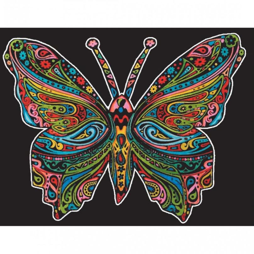 Omalovánky Colorvelvet Sametový obrázek Motýl