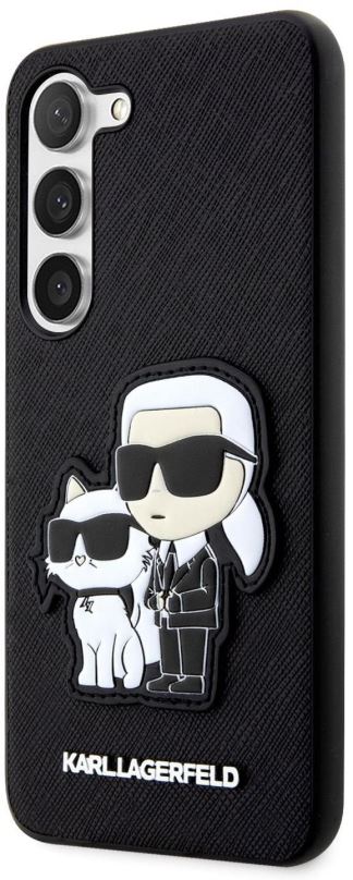 Kryt na mobil Karl Lagerfeld PU Saffiano Karl and Choupette NFT Zadní Kryt pro Samsung Galaxy S23+ Black