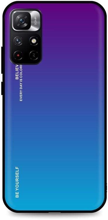 Kryt na mobil TopQ LUXURY Xiaomi Redmi Note 11 pevný duhový purpurový 67332