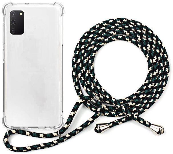 Kryt na mobil Epico Nake String Case Samsung Galaxy A41 - bílá transparentní / černo-bílá