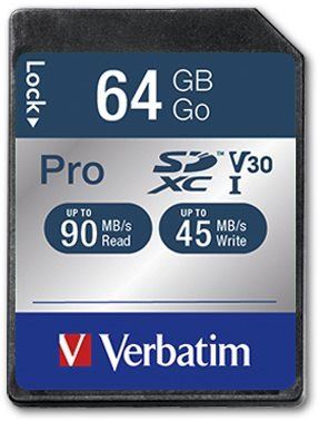 Paměťová karta Verbatim SDXC 64GB Pro