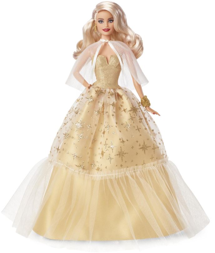 Panenka Barbie Vánoční panenka blondýnka 2023